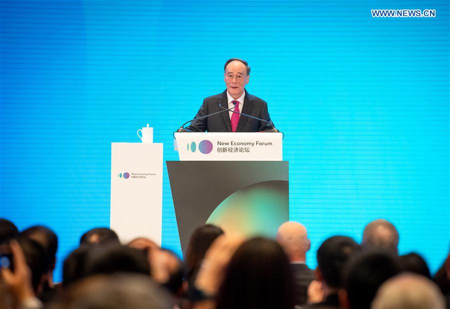 CHINA-BEIJING-WANG QISHAN-NEW ECONOMY FORUM-OPENING (CN)
