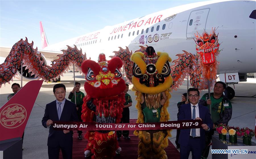 U.S-SEATTLE-BOEING-100TH 787 AIRCRAFT-CHINESE AIRLINE INDUSTRY-DELIVERY