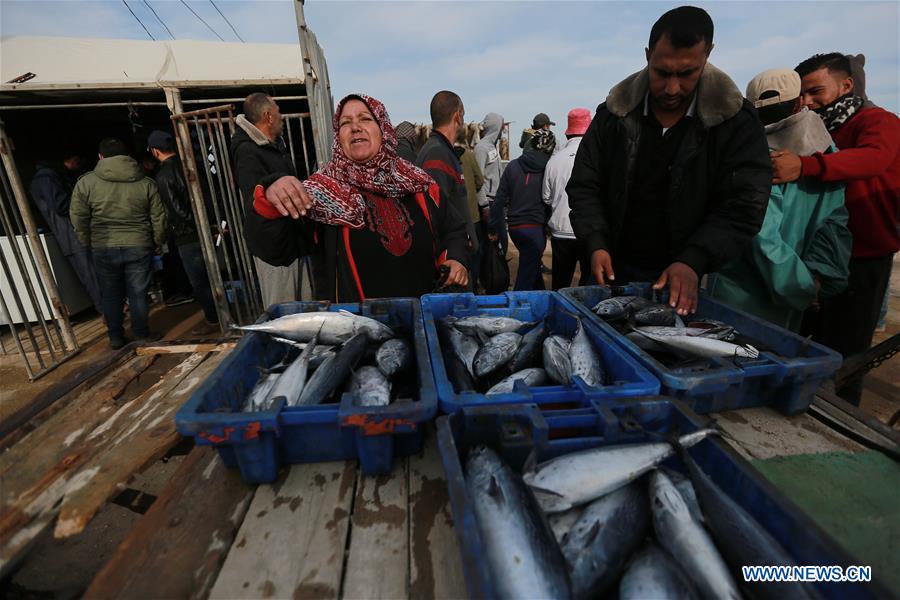MIDEAST-GAZA-FISH-MARKET