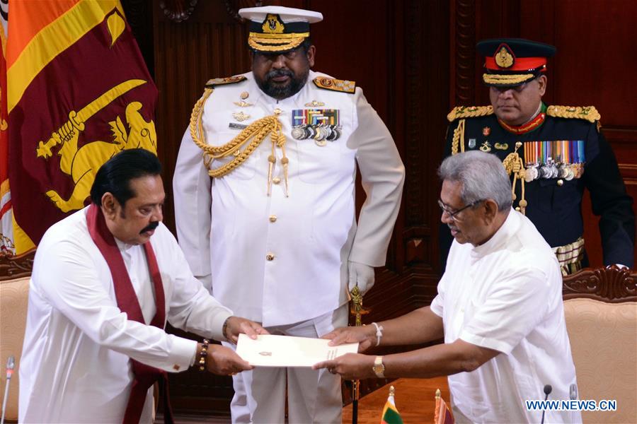 Sri Lankan President Appoints New 16 Member Cabinet Xinhua