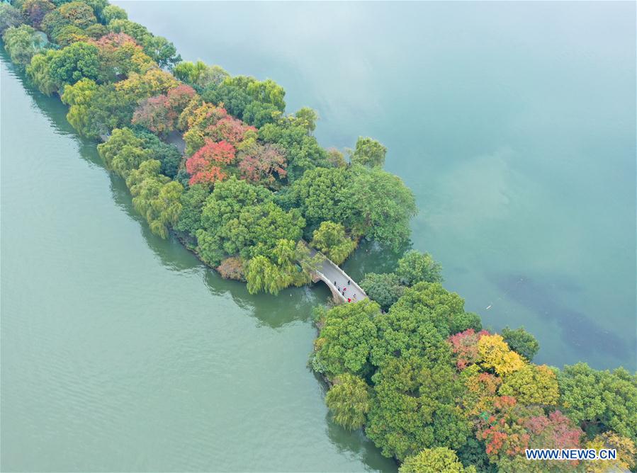 CHINA-ZHEJIANG-HANGZHOU-WEST LAKE-AERIAL VIEW (CN)