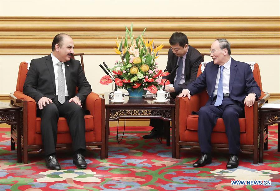 CHINA-BEIJING-WANG QISHAN-SYRIAN RULING PARTY-DELEGATION-MEETING (CN)