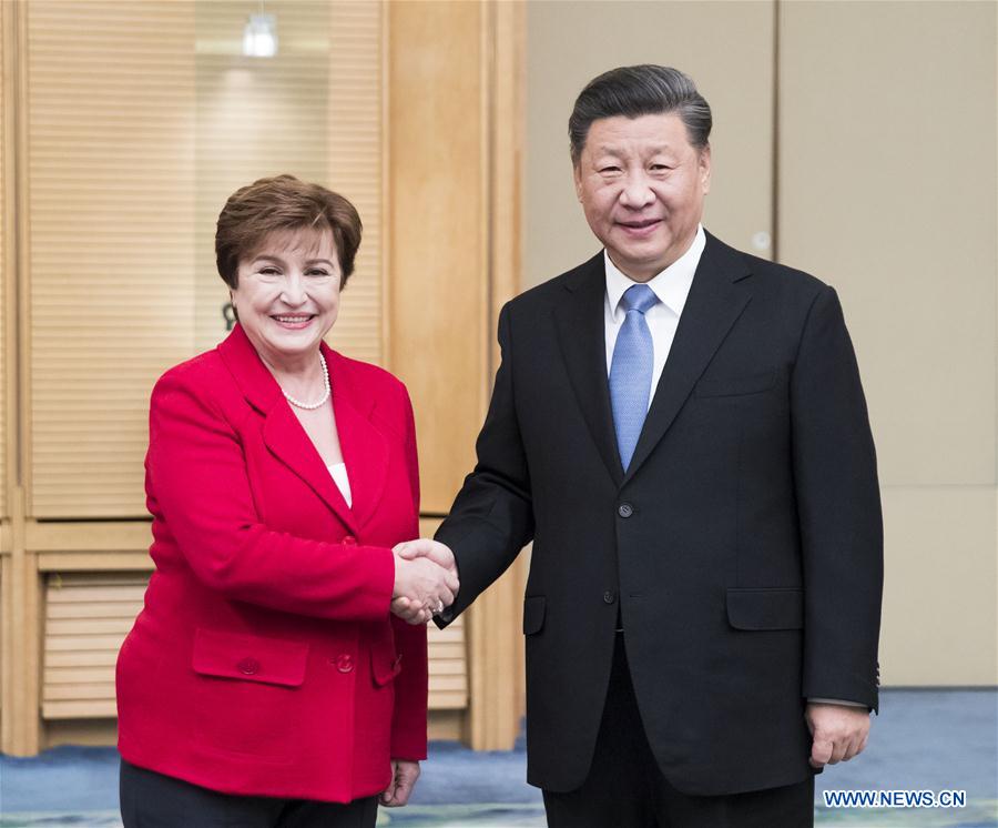 CHINA-BEIJING-XI JINPING-IMF CHIEF-MEETING (CN)