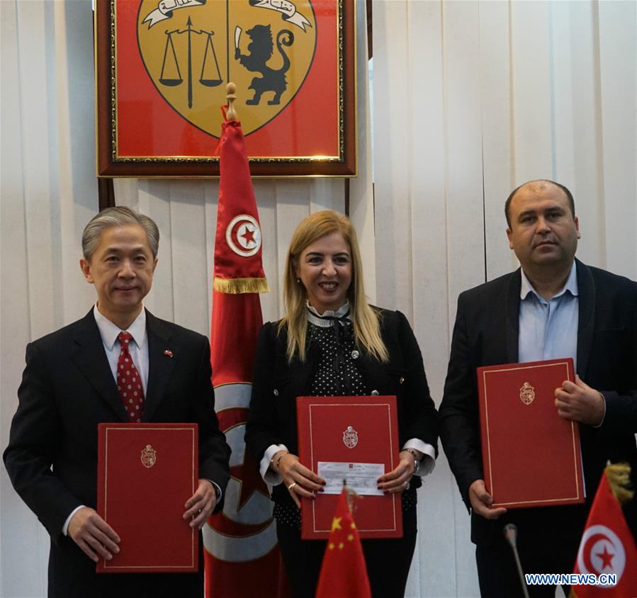 TUNISIA-TUNIS-CHINA-MINI-FOOTBALL STADIUM-DONATION