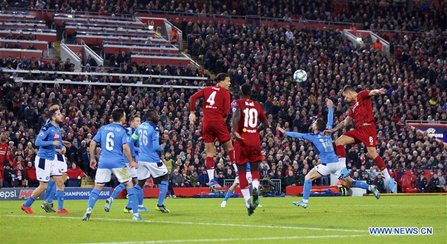 (SP) BRITAIN-LIVERPOOL-FOOTBALL-UEFA CHAMPIONS LEAGUE-LIVERPOOL VS NAPOLI