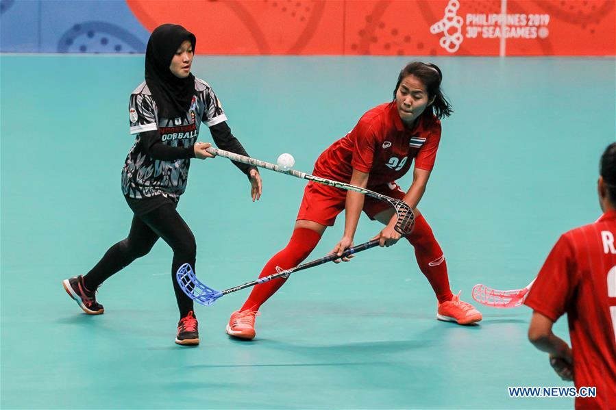 Women's floorball preliminary round match at SEA Games Thailand vs