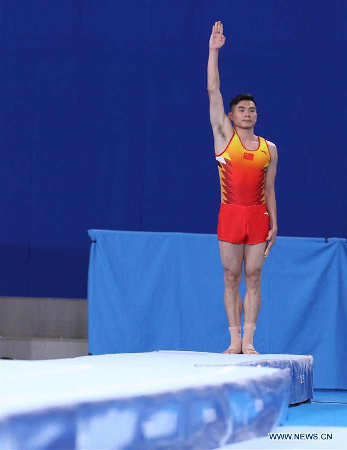(SP)JAPAN-TOKYO-TRAMPOLINE-WORLD CHAMPIONSHIPS-MEN'S TUMBLING TEAM FINAL