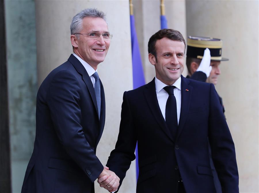 FRANCE-PARIS-MACRON-STOLTENBERG-MEETING