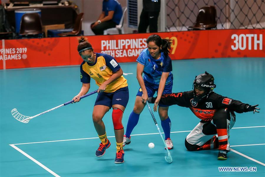(SP)PHILIPPINES-QUEZON CITY-SEA GAMES-WOMEN'S FLOORBALL-PHILIPPINES VS MALAYSIA