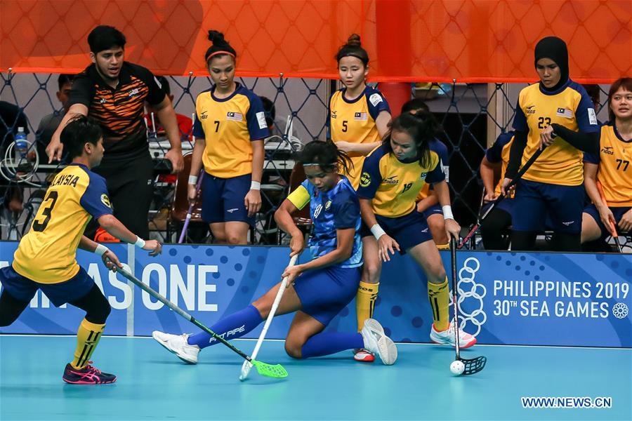 (SP)PHILIPPINES-QUEZON CITY-SEA GAMES-WOMEN'S FLOORBALL-PHILIPPINES VS MALAYSIA