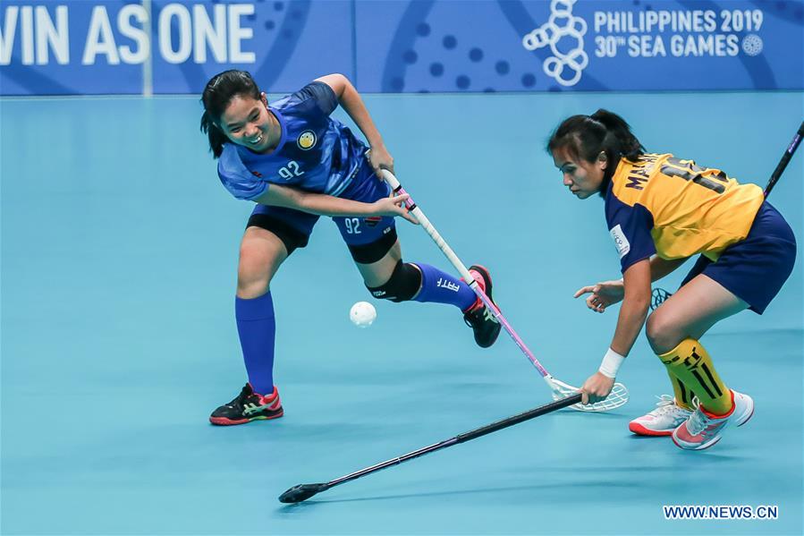 (SP)PHILIPPINES-QUEZON CITY-SEA GAMES-WOMEN'S FLOORBALL-PHILIPPINES VS MALAYSIA