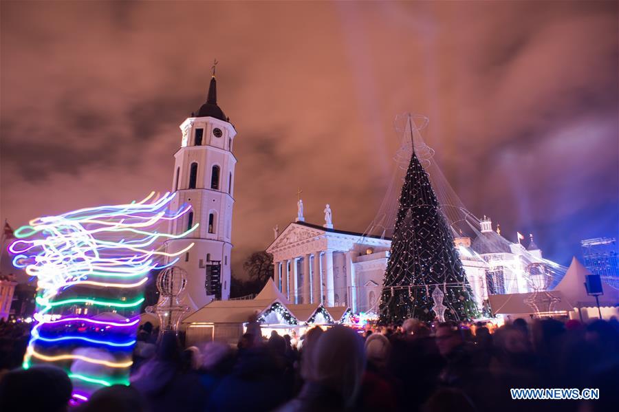 LITHUANIA-VILNIUS-CHRISTMAS TREE-LIGHTING