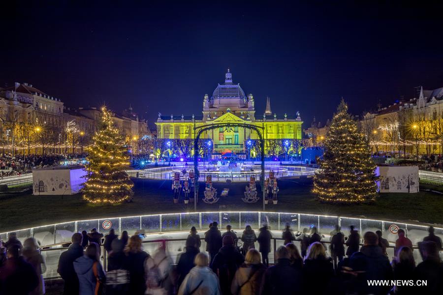 CROATIA-ZAGREB-ADVENT-ICE PARK