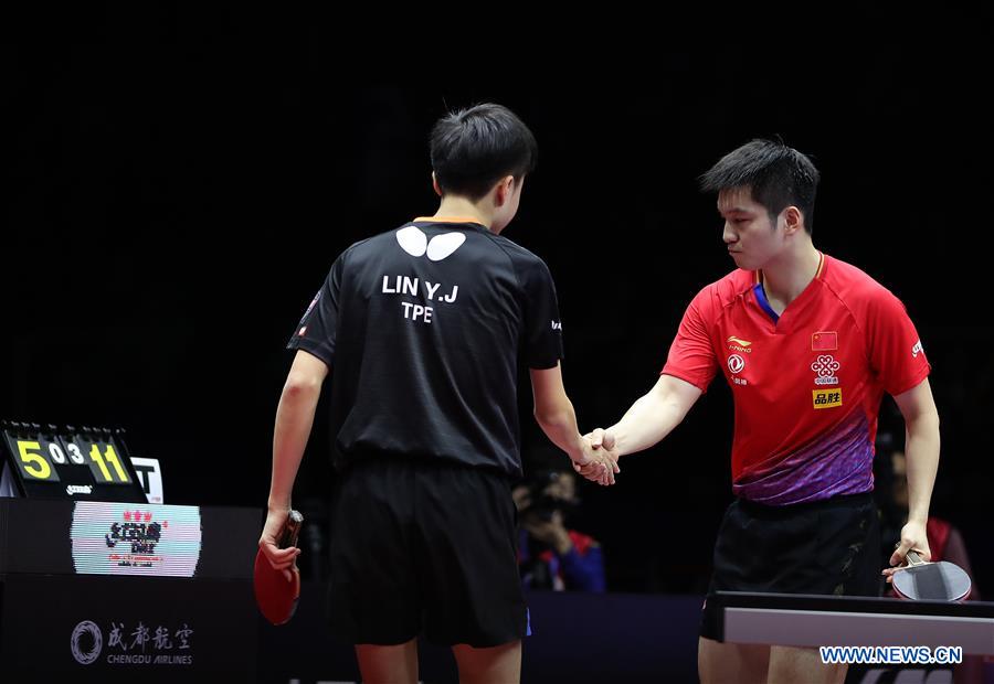 (SP)CHINA-CHENGDU-TABLE TENNIS-ITTF MEN'S WORLD CUP-SEMIFINAL