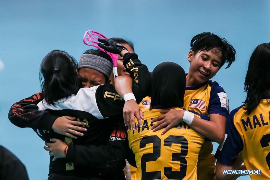 (SP)PHILIPPINES-QUEZON CITY-SEA GAMES-WOMEN'S FLOORBALL-BRONZE MEDAL MATCH