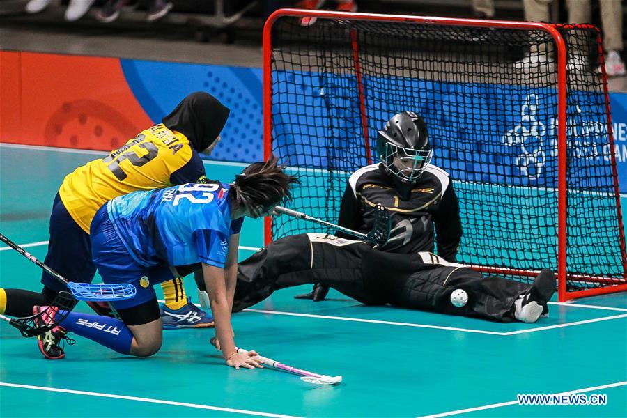 (SP)PHILIPPINES-QUEZON CITY-SEA GAMES-WOMEN'S FLOORBALL-BRONZE MEDAL MATCH