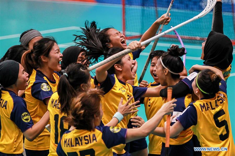 (SP)PHILIPPINES-QUEZON CITY-SEA GAMES-WOMEN'S FLOORBALL-BRONZE MEDAL MATCH