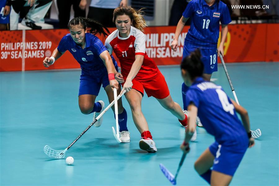 Singapore wins women's floorball final match at SEA Games 2019 Xinhua