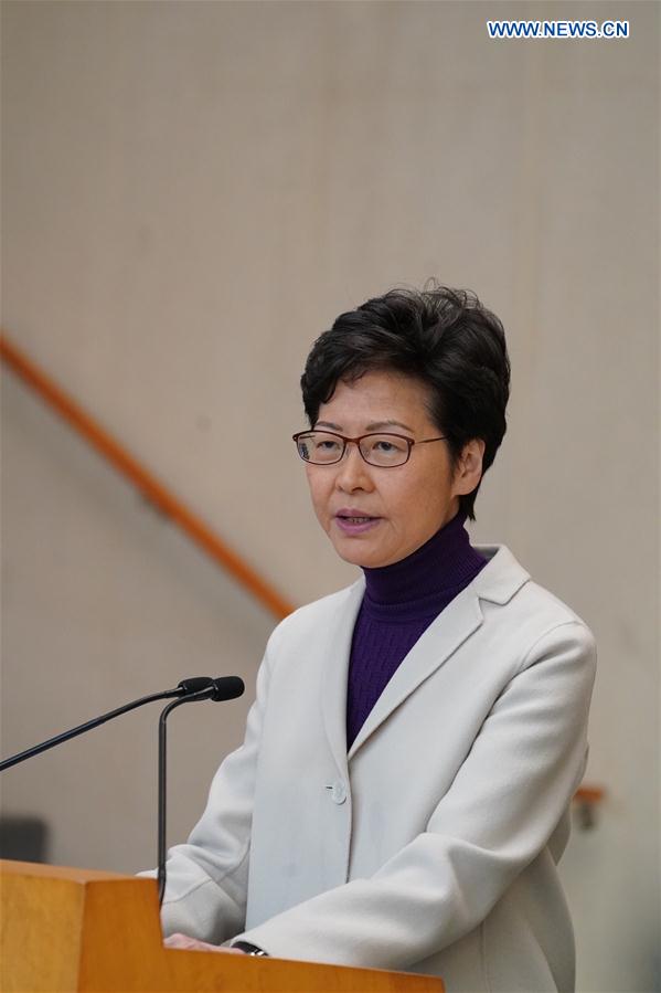 CHINA-HONG KONG-CARRIE LAM-PRESS-MEETING (CN)