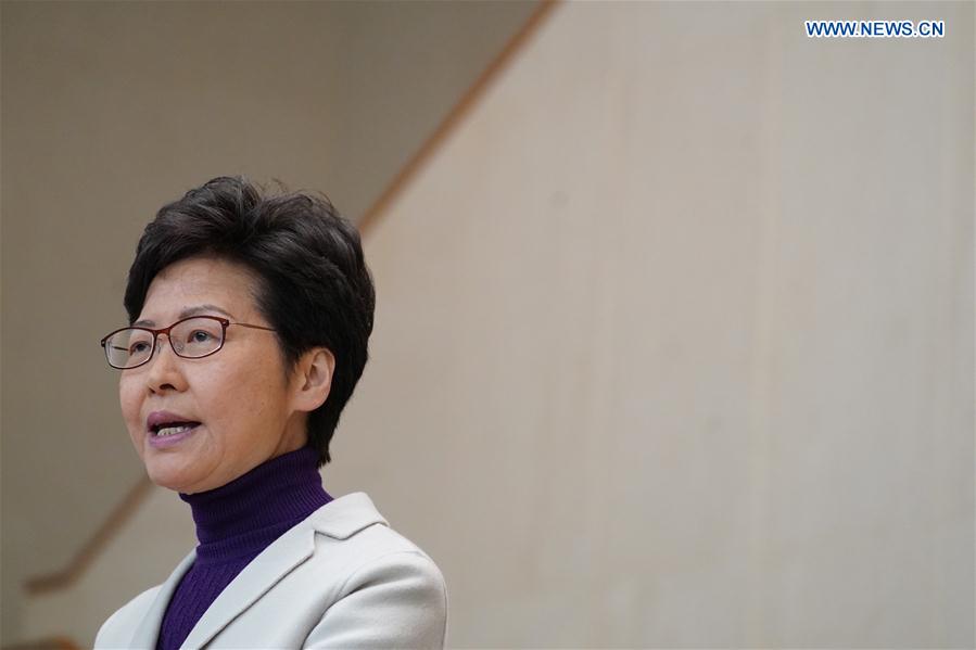 CHINA-HONG KONG-CARRIE LAM-PRESS-MEETING (CN)