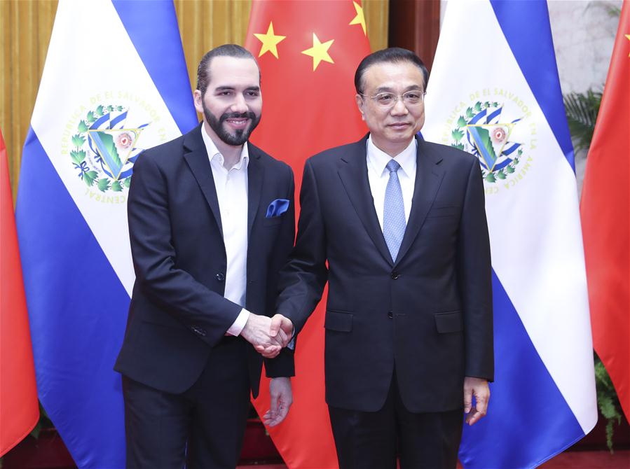 CHINA-BEIJING-LI KEQIANG-EL SALVADOR-PRESIDENT-MEETING (CN)