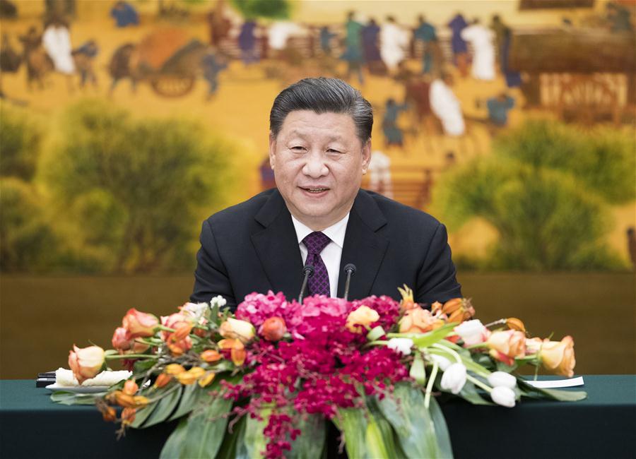 CHINA-BEIJING-XI JINPING-FOREIGN DELEGATES-IMPERIAL SPRINGS INT'L FORUM-MEETING (CN)