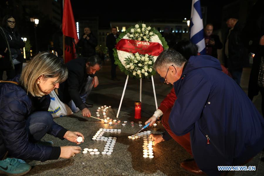 GREECE-ATHENS-ALBANIA-EARTHQUAKE-TRIBUTE