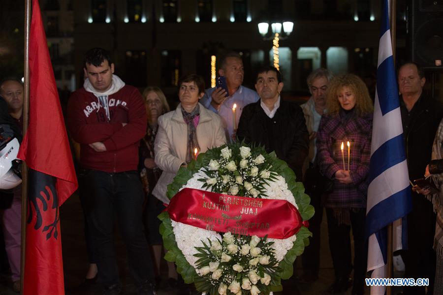 GREECE-ATHENS-ALBANIA-EARTHQUAKE-TRIBUTE