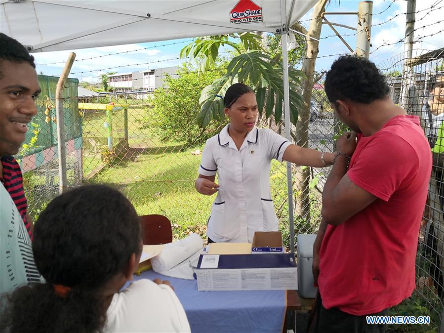FIJI-SUVA-MEASLES IMMUNIZATION