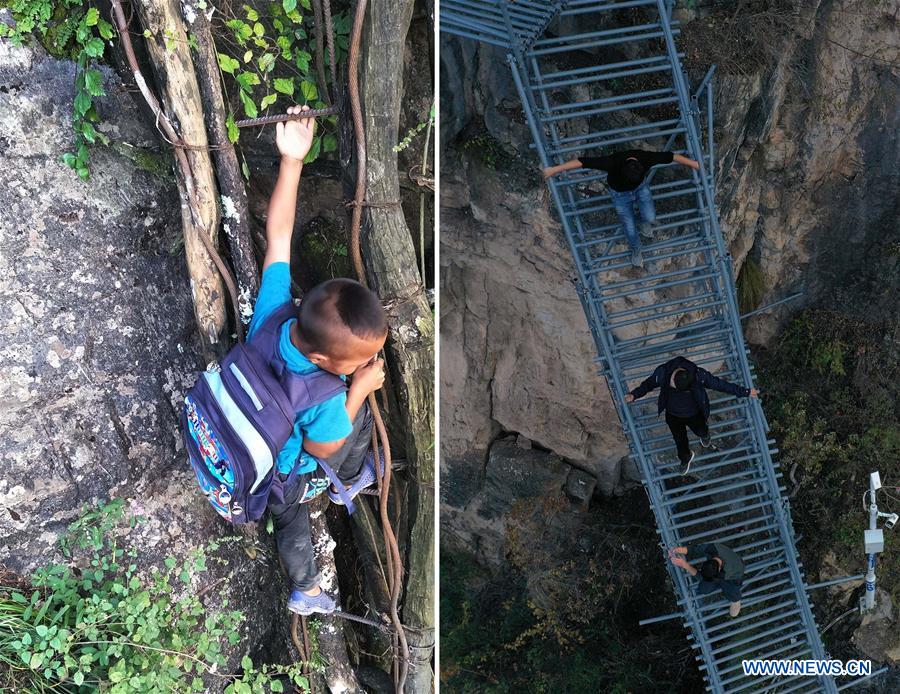 CHINA-SICHUAN-CLIFFSIDE VILLAGE-PEOPLE'S LIFE (CN)