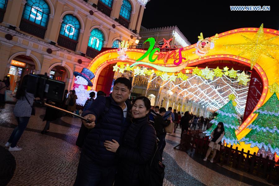 CHINA-MACAO-SENADO SQUARE-FESTIVE LIGHTS-CHRISTMAS-NEW YEAR (CN)