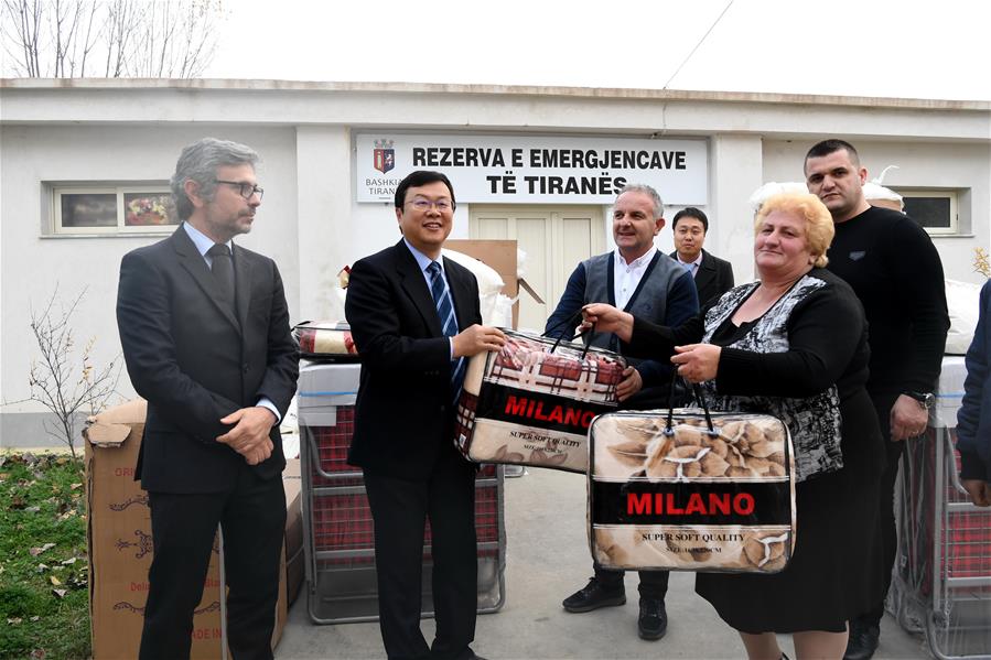 ALBANIA-TIRANA-EARTHQUAKE-HIT FAMILIES-CHINESE DONATIONS