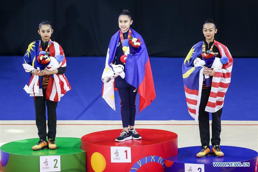 (SP)PHILIPPINES-MANILA-SEA GAMES-RHYTHMIC GYMNASTICS-AWARDING