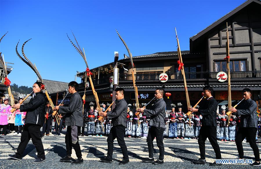 CHINA-GUIZHOU-DANZHAI-MIAO ETHNIC GROUP-JIYOU FESTIVAL-CELEBRATION (CN)