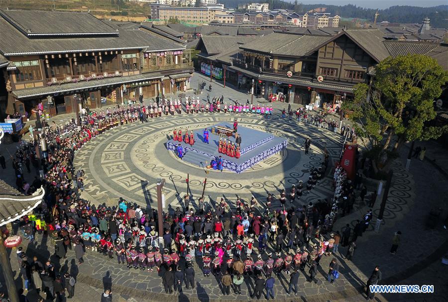 CHINA-GUIZHOU-DANZHAI-MIAO ETHNIC GROUP-JIYOU FESTIVAL-CELEBRATION (CN)