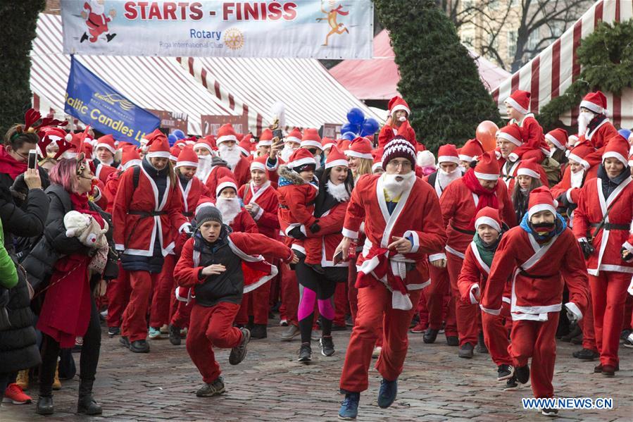 LATVIA-RIGA-SANTA'S FUN RUN