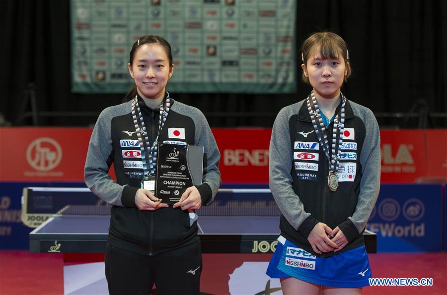 (SP)CANADA-MARKHAM-TABLE TENNIS-ITTF CHALLENGE PLUS-NORTH AMERICAN OPEN-WOMEN'S SINGLES FINAL