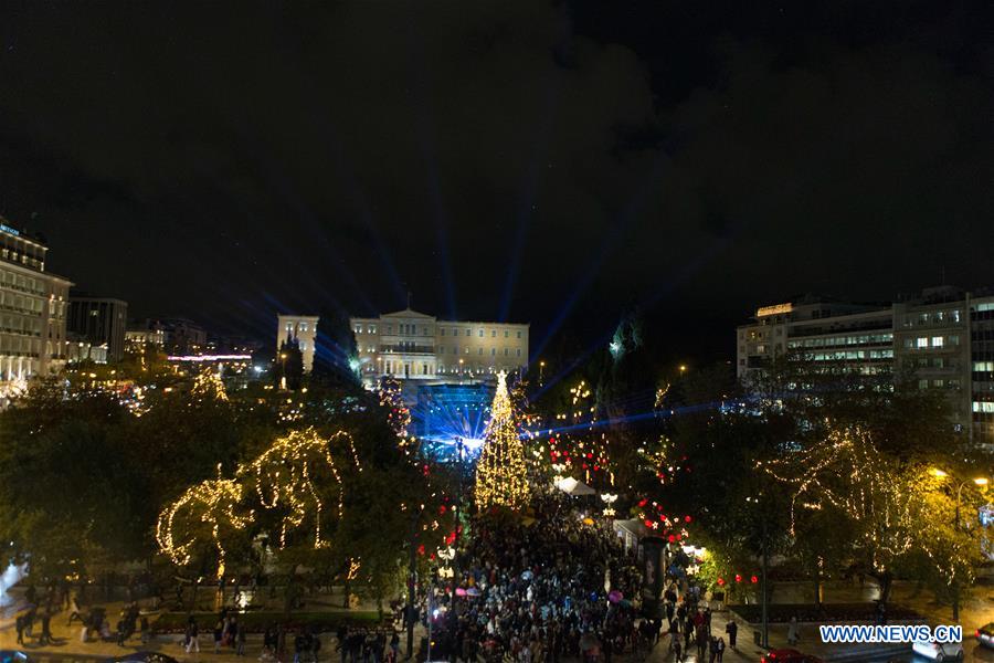 GREECE-ATHENS-CHRISTMAS TREE-LIGHTING CEREMONY