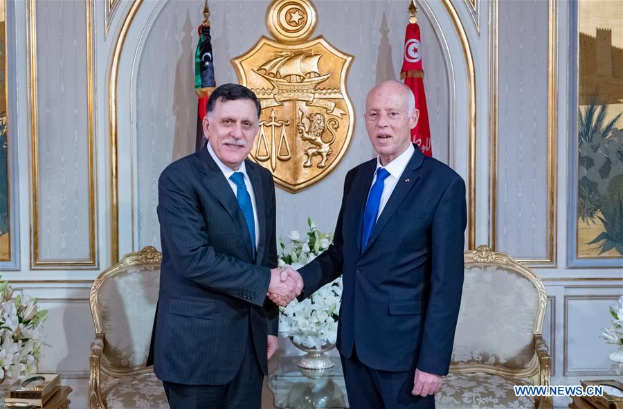 TUNISIA-TUNIS-PRESIDENT-LIBYA-UN-BACKED PM-MEETING
