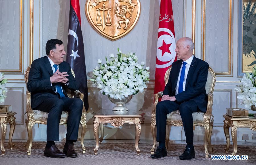 TUNISIA-TUNIS-PRESIDENT-LIBYA-UN-BACKED PM-MEETING