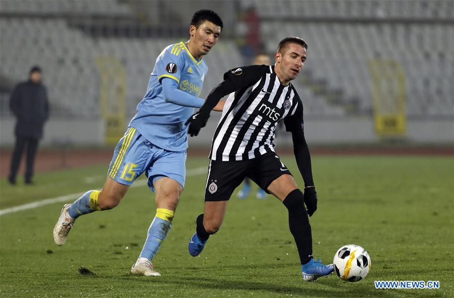 (SP)SERBIA-BELGRADE-FOOTBALL-PARTIZAN VS ASTANA