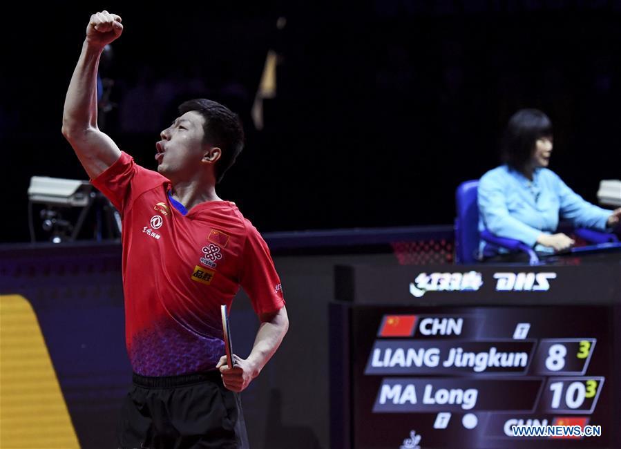 (SP)CHINA-ZHENGZHOU-TABLE TENNIS-ITTF WORLD TOUR GRAND FINALS-MEN'S SINGLES-QUARTERFINALS (CN)