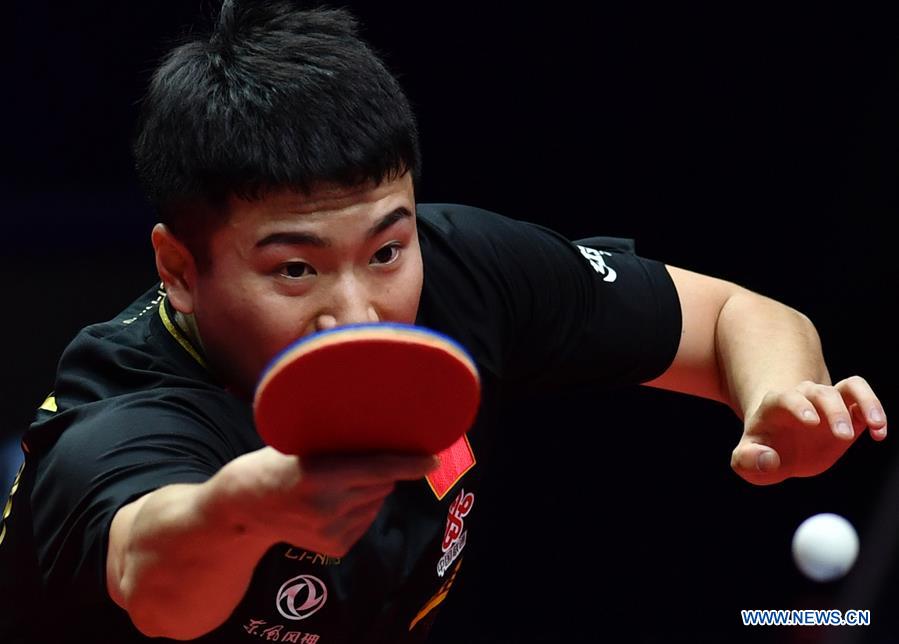 (SP)CHINA-ZHENGZHOU-TABLE TENNIS-ITTF WORLD TOUR GRAND FINALS-MEN'S SINGLES-QUARTERFINALS (CN)