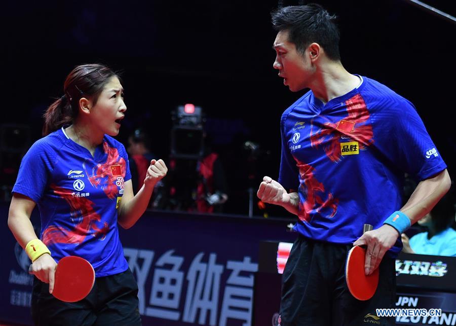 (SP)CHINA-ZHENGZHOU-TABLE TENNIS-ITTF WORLD TOUR GRAND FINALS-MIXED DOUBLES(CN)