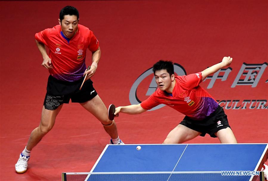 (SP)CHINA-ZHENGZHOU-TABLE TENNIS-ITTF-GRAND FINALS-MEN'S DOUBLES (CN)