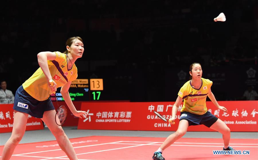 (SP)CHINA-GUANGZHOU-BADMINTON-BWF WORLD TOUR FINALS 2019-WOMEN'S DOUBLES