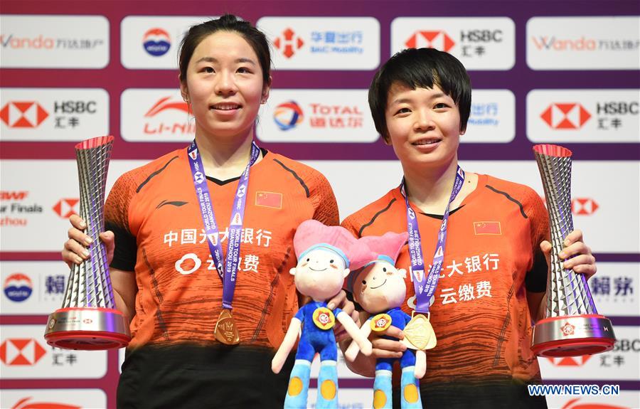 (SP)CHINA-GUANGZHOU-BADMINTON-BWF WORLD TOUR FINALS 2019-WOMEN'S DOUBLES