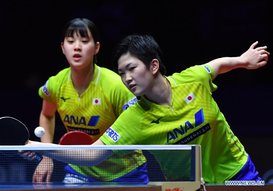 (SP)CHINA-ZHENGZHOU-TABLE TENNIS-ITTF-GRAND FINALS-WOMEN'S DOUBLES (CN)