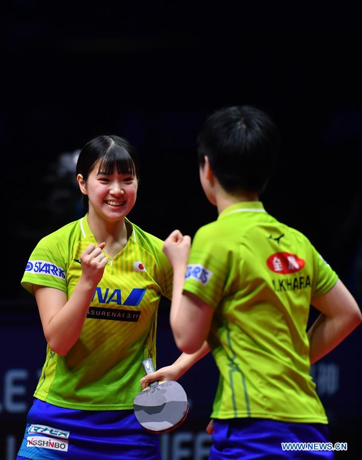 (SP)CHINA-ZHENGZHOU-TABLE TENNIS-ITTF-GRAND FINALS-WOMEN'S DOUBLES (CN)
