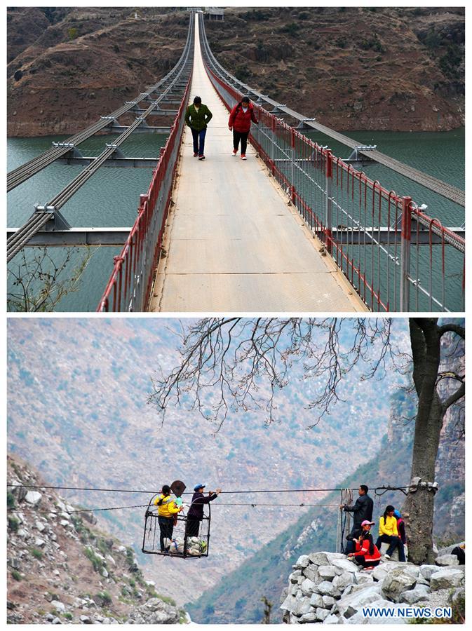Local Government Replaces Cableway with Bridge Along Niulan River in SW China